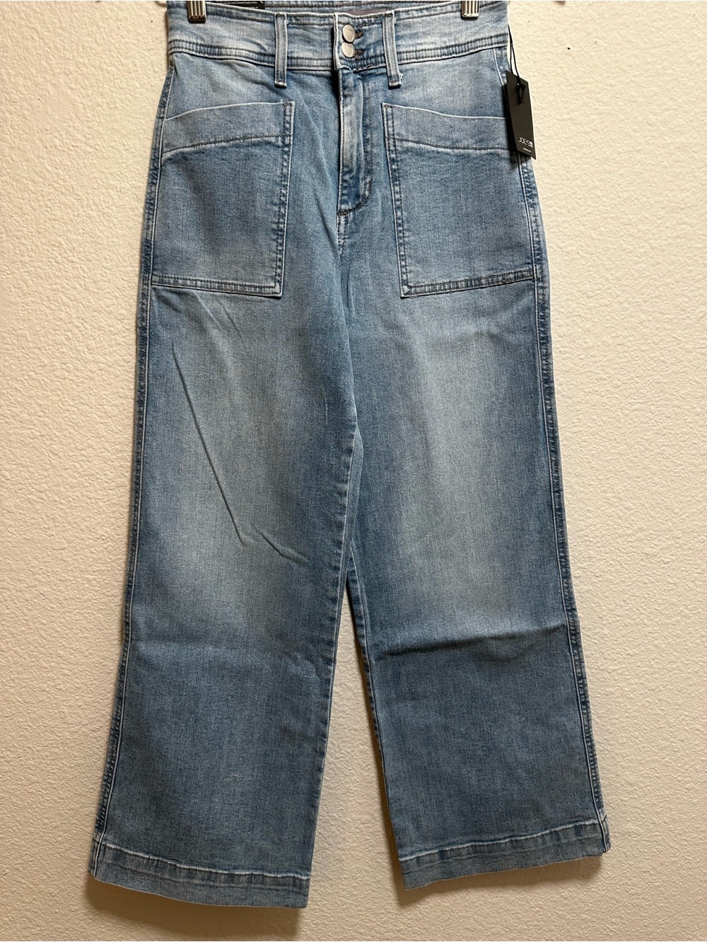 NWT Women’s Stretch Wide Leg Jeans High Rise medium wash Denim